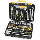 Hi-Spec 89-teiliges Heim & Werkstatt-Werkzeugset. Autoset, Motorrad & Heimreparaturen & Instandhaltung DIY Handwerkzeuge für die Werkstatt. Alles in einem Aufbewahrungskoffer