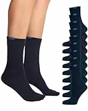 Nur Die 9er Pack Passt Perfekt Socken atmungsaktive Baumwolle einfarbig Komfortbund ohne drückende Naht Damen, maritim, 39-42