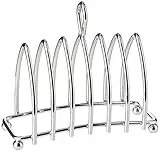 KitchenCraft Toastständer, verchromter Toasthalter für sechs Scheiben, 12,5 x 6,5 x 10 cm, 1 Stück