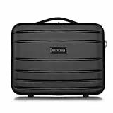 WITTCHEN Globe Line Kosmetikkoffer Reisekoffer Handgepäck Kabinenkoffer Hartschale aus ABS Zahlenschloss | 25 x 33 x 16,5 cm | Schwarz Lufthansa/Eurowings/Ryanair/Condor/Discover Airlines