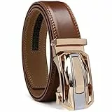 YOORAN Gürtel Herren, Automatik Ledergürtel ohne Löcher für Herren Business Anzug,Breit 35mm, Größe Angepasst