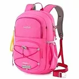 HALOVIE Kinderrucksack Mädchen 12L Wanderrucksack mit Brustgurt für 6-10 Jährige Kinder Rucksack für Wandern Outdoor
