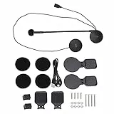 Vikye Helmkopfhörer, M6 Bluetooth 5.0 Freisprech-Motorrad-Headset mit Halterungsclip, Kabelloses Helm-Headset mit Rauschunterdrückung Zum Motorradfahren