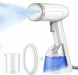 Tragbarer Steamer Dampfglätter Reise Mini, FMK Reise Steamer, 20-Sekunden-Aufheizzeit, Streamer Bügeln, Dampfbürste für alle Stoffe, Reisebügeleisen Dampf Mini Dampfbügelstationen-Zubehör