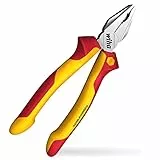 Wiha Kombizange Professional electric 180 mm I optimale Kraftübertragung I lange Schneide I Greiffläche mit Dreipunkt Abstützung I VDE-geprüft (27418)