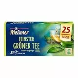 Meßmer Feinster Grüner Tee | Herb-frisch | 25 Teebeutel | Unfermentiert & aromatisch