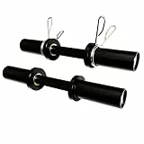 qibylift Olympic Kurzhantelstange 50mm - Verstellbare Dumbbell Bars für Hantelscheiben, gewichte hantel langhantel 16' Dumbbell Set Ideal für Home Gym & Krafttraining (Schwarz)