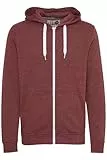 !Solid SDOlli Zip-Hood Herren Sweatjacke Kapuzenjacke Hoodie mit Kapuze Kordelzug Reißverschluss Kängurutasche Regular fit, Größe:XL, Farbe:Wine Red Melange (8985)