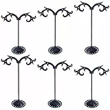 Cabilock 6Stücke Schmuckständer Eisen für Ohrringe und Ringe Stabiler Schmuck-organizer Schwarz für Zuhause für Frauen und Mädchen