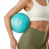 Slim Panda Gymnastikball Klein,23-25cm Pilates Ball mit Aufblasbarem Strohhalm,Soft Yoga Ball Exercise für Senioren Therapie,Hause,Fitness,Balance Training (Blauer See)