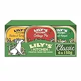 Lily's Kitchen - Nass Hundefutter für ausgewachsene Hunde 6er Schalen (6 x 150g) - Classic Dinner Multipack