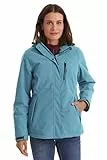 Killtec Damen Outdoorjacke Funktionsjacke mit abzippbarer Kapuze KOW 140 WMN Jckt wasserdicht, Winddicht, atmungsaktiv 00841-sturmblau 40