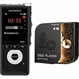 OM System DS-2700 Digitales Diktiergerät – Professioneller Voice Recorder für Windows mit ODMS R8 Software, 2GB Speicher, SD-Slot, Stereomikrofone, Lange Akkulaufzeit