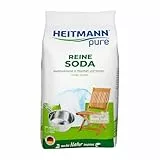 HEITMANN pure Reine Soda | Natürliches Reinigungspulver für Haushalt, Wäsche & Garten | Vielseitiges Hausmittel gegen Fett, Schmutz, Flecken & Gerüche | 500 g