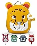 Kleiner Kindergartenrucksack Jungen | Kita Rucksack ab 1 Jahr | Kinderrucksack mit Brustgurt, Reflektoren | Leichter Rucksack Kindergarten Jungen u. Mädchen | 3,6 Liter | Ideal für Kleinkind 1-3 Jahre