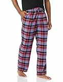 Amazon Essentials Herren Schlafanzughosen aus Flanell - Auslauffarben, Blau Gemischter Tartan, XXL