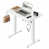 WOLTU Höhenverstellbarer Schreibtisch Elektrisch mit Memory-Funktion & Kollisionsschutz, 80kg Tragkraft, Leise, Computertisch für Homeoffice Arbeitszimmer, 80 x 48 cm, Weiß