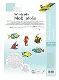 folia 440500 - Mobilefolie, Windradfolie, PVC, transparent, 0,4 mm, 50 x 70 cm, 5 Bogen - zum Basteln von Mobiles oder Windrädern