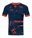 JAKO Herren Trikot Tropicana (Kurzarm), Navy/Flame, M
