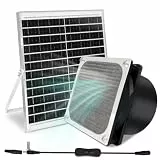 RUIZHI Solar Ventilator Solarlüfter mit Luftschlauch, Wasserdichter Solar Abluftventilator für Haustierhaus, Hühnerstall, Schuppen, Gewächshaus, Fensterabluft – Für effektive Belüftung und Zirkulation