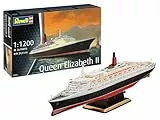 Revell 05806 Queen Elizabeth II Schiffsmodell Bausatz 1:200, Wit