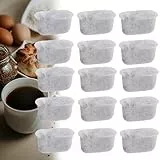 QSLKI 15PCS Aktivkohlefilter, Aktivkohlefilter Kohlefilter für Klarstein, ilter für Kaffeemaschine, Ersatz Non-Woven Wasserfilter Filter, Zuhause, Café, Partys, Weiß (Rechteck)