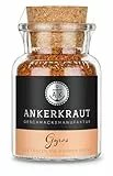 Ankerkraut Gyros, Gewürzmischung für Gyros, egal ob aus der Pfanne oder vom Grill, mit Zwiebel, Knoblauch, Majoran, Cumin, Piment und mehr, 80 g im Korkenglas