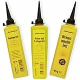 Hanseline Wartungs- und Reparaturset, 3-teilig, enthält je 1 Tube Bremsmantelfett, Kugellagerfett und Naben- und Tretlagerfett - zusammengestellt von GreVeloro