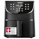 COSORI Heißluftfritteuse, Airfryer Testsieger 2024, 11-in-1 Air Fryer XXL 5,5L, Heissluftfritteuse mit Shake-Reminder, 97,3 Prozent ölsparend, 67,5 Prozent energiesparend, spülmaschinenfest Körbe