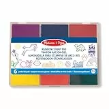 Melissa & Doug Regenbogen-Stempelkissen | Mit 6 Farben auswaschbarer Tinte | Für Kinder ab 4 Jahren