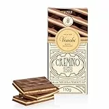 Venchi Tafel Cremino 1878, 110 g – Milchschokolade mit Haselnüssen Gianduja und weißer Schokolade mit Mandelpaste – glutenfrei