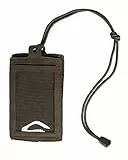 Mil-Tec ID Card Case Ausweishülle • Taktischer Ausweishalter • MOLLE-kompatible Ausweistasche mit Sichtfenster, Klett, Lanyard, Gürtelschlaufe • Kartenetui für Dienstausweis, Fahrkarte