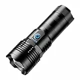 Skylla Taschenlampe led usb Aufladbar 5000 Lumen Extrem Hell Taschenlampen IPX6 Wasserdicht 5 Lichtmodi für Camping Wandern Notfälle （Mit großer Kapazität 6000mAh Akku）