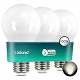 Linkind Ultra-effiziente E27 LED Lampe 1521LM, 7,2W=100W, 4000K Neutralweiß von Energieeffizienzklasse-A, 50,000 Std. Lebensdauer, Nicht Dimmbar, A60 E27 Energy-Saving Bulb, Matt, 3 Stück