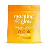 Collagen Pulver + Hyaluronsäure + Vitamin C [400g] | Kollagen Hydrolysat | Peptide Typ 1, 2 & 3 | mit Vitamine C, E & Koffein aus Guarana | Zitrusgeschmack | in Deutschland hergestellt | Alpha Foods