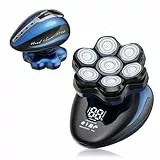FitSan Kopfrasierer für glatzköpfige Männer: Electric Head Razor for Men- Männer-Nass-/Trockenrasur IPX7 Wasserdicht Shavers-Led Display & Travel Lock