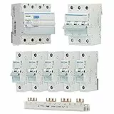 Hager Set 1x FI CDA440D 40a 0,03 + 1x LS-Schalter 3-polig MBN316 + 5x LS-Schalter 1-polig MBN116 + 1x Phasenschiene 3-polig KDN363F