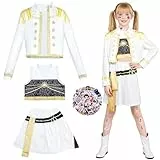 Kitimi Costume Mädchen Kinder Outfits, Anime Filme Sänger Idol Kostüm, Kinder Cosplay Kostüm für Karneval Fasching Bühnenkleid Dress up Party