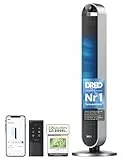 Dreo Smart Turmventilator Sehr Leise, 120° Oszillierender Ventilator mit Kühlung, 25dB Standventilator mit Fernbedienung für Schlafzimmer, 12 Geschwindigkeiten, 4 Modi, 12-Stund-Timer, Pilot Max S