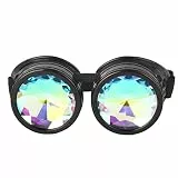 NOOLY Kaleidoskop Brille, Steampunk Goggles Für Halloween Cosplay Party WHTYJ-01 (Schwarz)