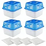 Luftentfeuchter, Vexillic 4x 400g Dehumidifier Mit 4 Granulat Box Luftentfeuchter Ohne Strom für Küchen, Badezimmer Und Wohnzimmer Mit Einer Fläche Von Nicht Mehr Als 40m²