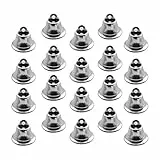 Mini-Glöckchen, goldfarben, kleine Glocke, Metallschmuck, Ornamente, Bastelglocken für Weihnachten, Windspiele, Basteln, Dekorationen, 20 Stück, silberfarben