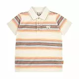 Steiff Poloshirt Kurzarm EU Größe 128 Eggnog, Polo-Shirt kurzärmelig, Polohemd für Kinder, Hemd mit Kragen, weich und bequem, waschmaschinenfest