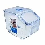 LocknLock PP Classic Küchen Caddy mit Klappdeckel | inkl. Dosierbecher | 12L | 35 x 23 x 27 cm | Vorratsbehälter Schüttdose | Halb luftdichte Aufbewahrungsbox für Lebensmittel