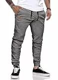 Meilicloth Freizeithose Herren Jogginghose Baggy Baumwollhose Herren Activewear Sporthose Sweatpants Cargohose Casual Outfit Freizeithose Grau M
