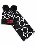 Disney Unisex Disney Mickey Mouse Bobble Beanie & Scarf Gift M tze Schal Handschuh Set, Schwarz (Black Black), Einheitsgröße EU