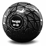Yes4All Fitness-Slam-Medizinball, 9 kg, für Übung, Kraft, Krafttraining, Workout-Ball, gewichteter Ball, Gymnastikball, dynamisches Schwarz.