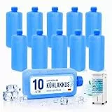 NUOBESTY 10 Stück Kühlakkus klein, Mini Kühlakku wiederverwendbar für Luftkühler, Kühlbox, Kühltasche und Brotdose, kompakte Gefrierblöcke für Zuhause Büro Camping Picknick Lunchbox