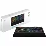 MSI Strike PRO Wireless – Leise mechanische Gaming-Tastatur, leise taktile Schalter, PBT-Tastenkappen, 2,4 GHz, Bluetooth, RGB Mystic Light für Jede Taste, 4200-mAh-Akku, US-Layout, volle Größe