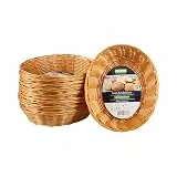 Kesper | Brot- und Obstkorb, 10er Pack, Material: Kunststoffgeflecht, Maße: 24 x 20cm/ Höhe: 6cm, Farbe: Braun|1783315